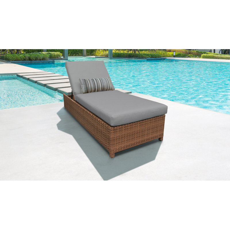 Sol 72 Outdoor™ Waterbury Wheeled Outdoor Wicker Reclining Chaise